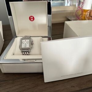 Michelle decco watch with diamond bezzel